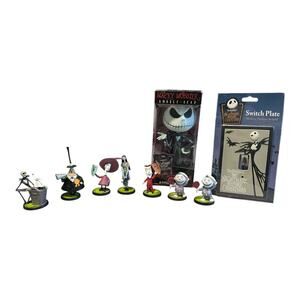The Nightmare Before Christmas Collectible Lot Figures Bobble Head Switch Plate